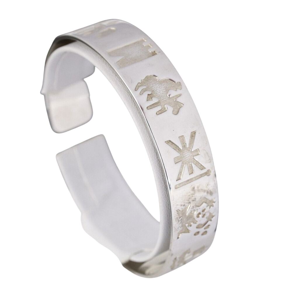 Michael Hilliar | History of Ireland Cuff | Sterling Silver 925 Bracelet | 7.5" - Picture 2 of 12